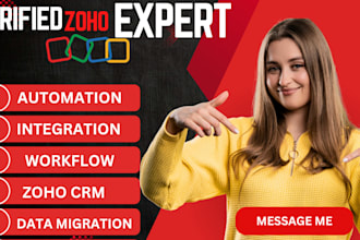 set up zoho automation socal media integration workflow  data migration web form