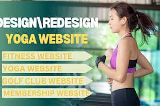 design a professional website for gyms, yoga studios, membership web, golf club