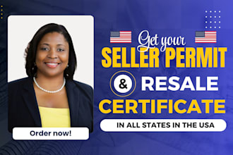 provide seller permit and resale certificate for your business in any USA state