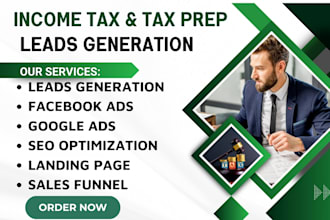 be your income tax social media marketing manager for active tax leads