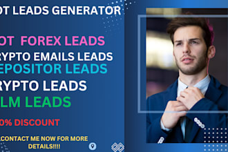 deliver forex leads, crypto leads, crypto emails, mlm leads, investor leads