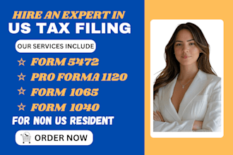 file and fax US tax forms 5472 and 1120 for non resident US llc