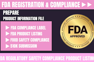 prepare fda compliance for cosmetics registration and 510k submission