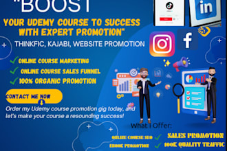 promote your udemy course for sales and engagement