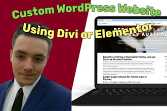 build your high converting custom wordpress website using divi or elementor