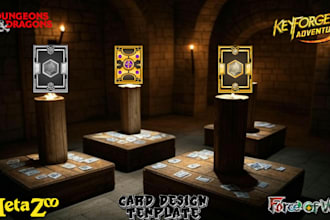 create a custom card template for card game, board games, tcg, tarot card