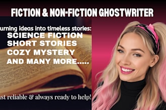 ghostwrite and edit science fiction fantasy short story mystery fanfiction book
