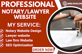 build responsive notary website, lawyer, law firm, attorney wordpress website