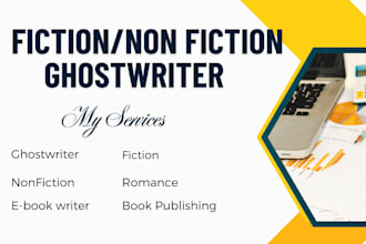 be your fiction and nonfiction book ghostwriter romance ghostwriter ebook writer