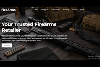 build gun ecommerce website ammo website firearm website machine gun website