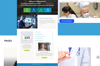 design hospital doctor health home care pharmacy clinic medical dentist website