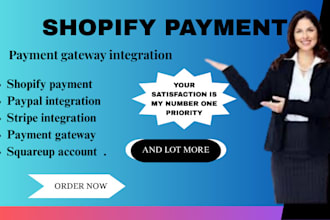 create and activate a shopify payment account for you