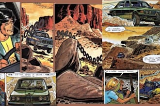 draw retro vintage retro sci fi comic classic art old school halftone comic art