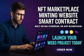 create your nft marketplace minting website smart contract on sui or blockchain