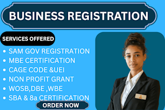 do non profit business registration, sam gov mbe ein cage code uei mbe 8a