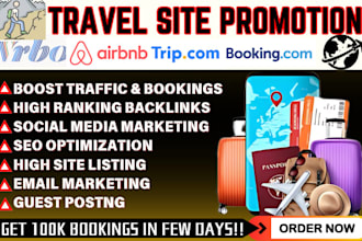 do travel site promotion airbnb listing SEO vrbo promotion travel guest posting