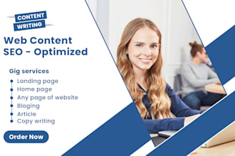 do SEO article writing, blog posts, website content, or content writing