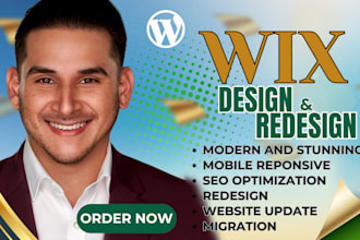 build wix website design, redesign wix, wix website development, wix editor
