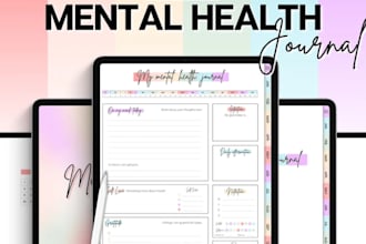 create custom german workbook worksheet journal, mental health self love journal