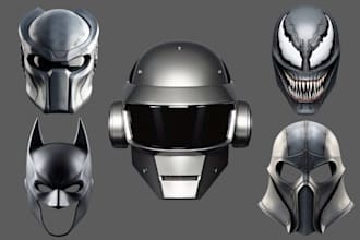 model 3d mask custom 3d mask helmet 3d helmet 3d cosplay mask for 3d printing