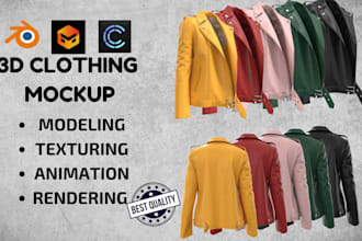 make 3d clothing mockups and clo 3d fashion design animation