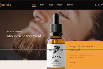 design beard oil shopify beard care store hair care website barber store