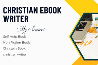christian ebook ghostwriter ghost book writer, self help nonfiction book writer