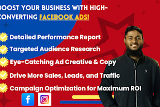 set up and optimize facebook ads to drive leads and sales