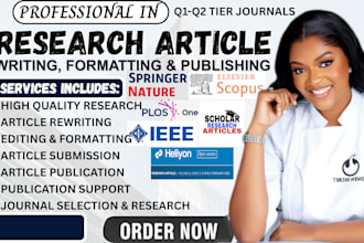 write and publish a research article in a q1 q2 indexed journal or paper format
