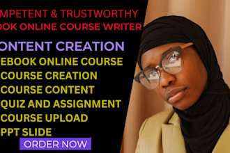 create course content, online course creation, ebook