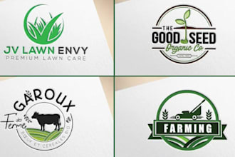 design logo for agriculture, farm, lawn care, landscape