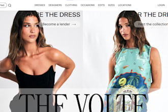 build colthing rental subscription website clothing fashion shopify store