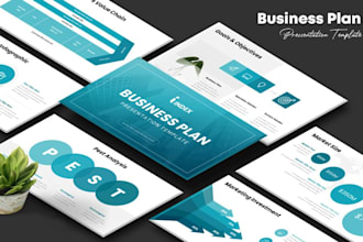 design marketing powerpoint, google slide, pitch deck presentation and business