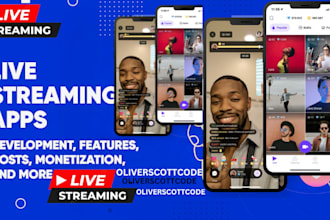 develop live streaming app video streaming app music streaming streaming website