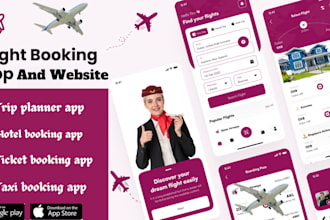 develop flight booking app, hotel booking app, airline app, travel and tour app