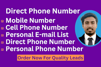 provide a direct phone number mobile phone number cell phone  email list
