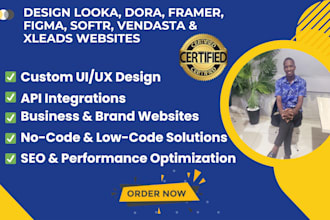 design looka dora framer figma softr vendasta xleads website design for business