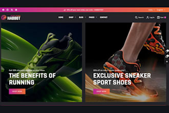design sleek sneakers shopify store shoe website footwear store sneaker website