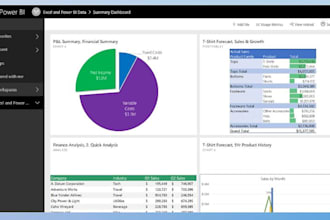 design custom excel and powerbi spreadsheets or templates and dashboard