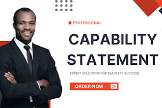 design professional capability statement federal government capability statement