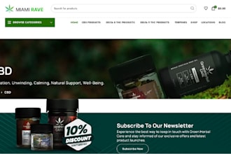 cbd shopify store hemp cannabis marijuana vape tobacco oil dropshipping store