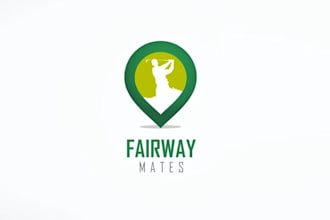 create modern worldwide social golf logo
