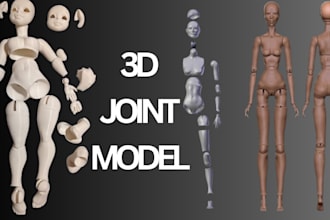 sculpt 3d doll 3d bjd model toy design articulated model toy ball jointed doll