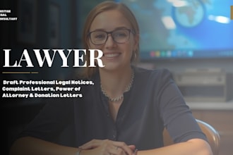 be your lawyer prepare legal letter notice complaint letter donation letter poa