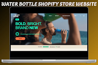 build portable water bottle shopify store drinkware website water bottle store