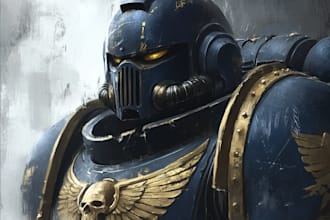 draw warhammer 40k figures with old school