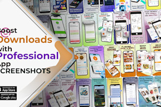 design appstore and playstore screenshots to boost downloads