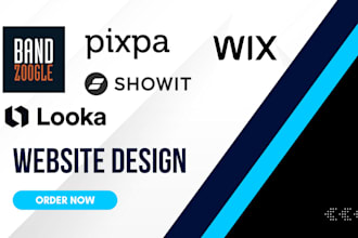 design a professional wix website bandzoogle pixpa looka showit website