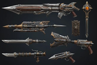 make amazing weapons and props design for you