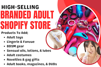 design adult shopify store adult web adult toy fanvue sex toy shopify website